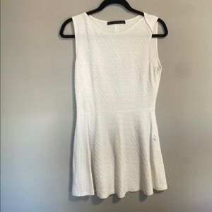 Zara White Sleeveless Fit and Flare Dress